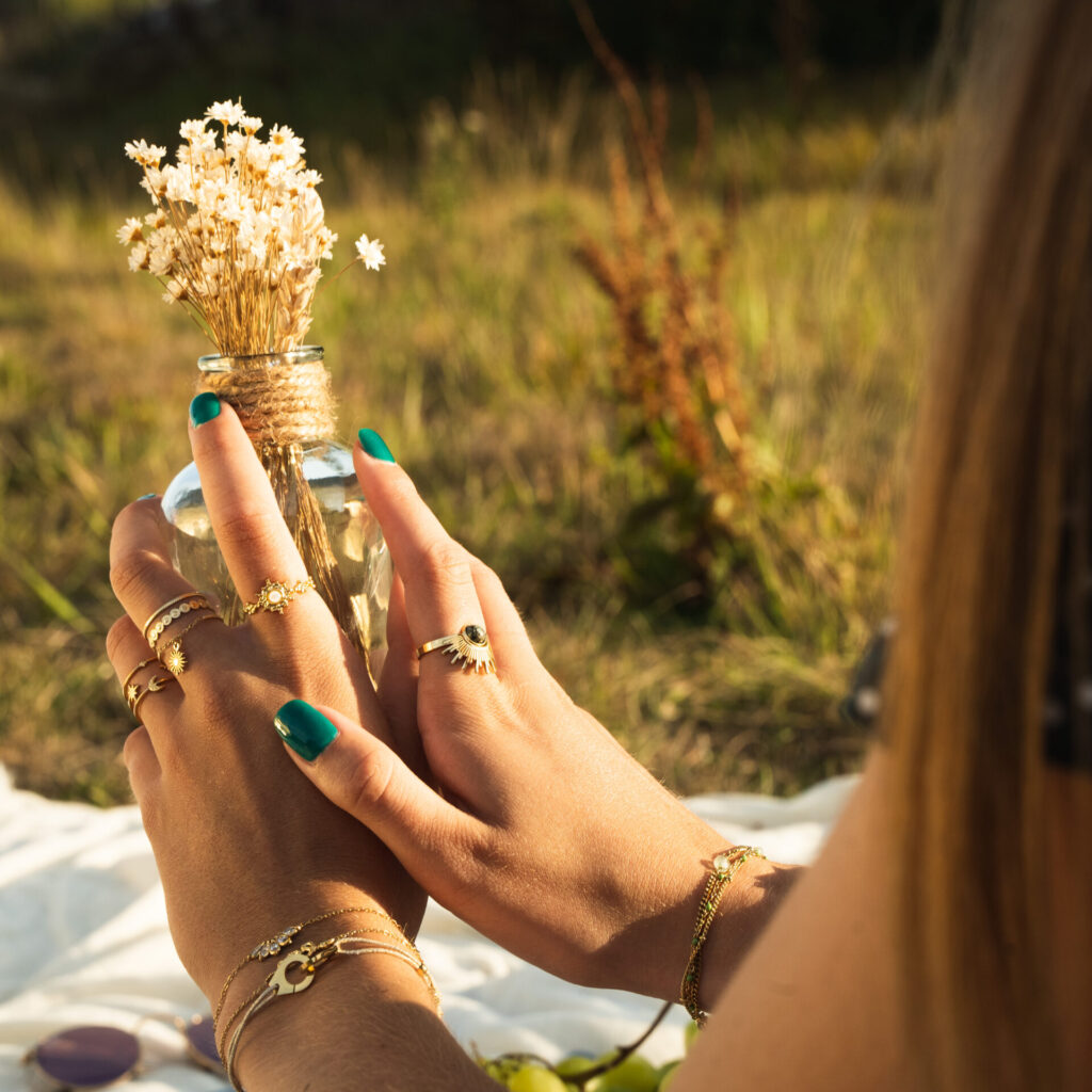 Image de produits photographiés avec soleil