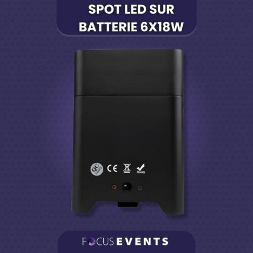 Spot Sur LED Batterie 6x18W Avant