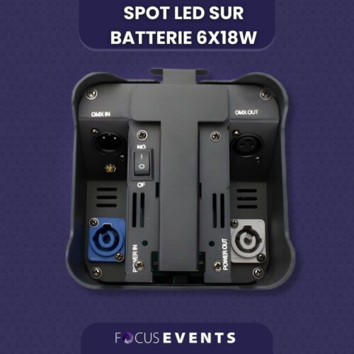 Spot Sur LED Batterie 6x18W Bas