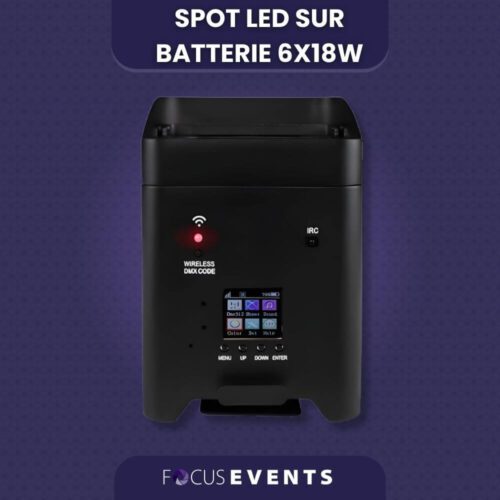 Spot Sur LED Batterie 6x18W Cote